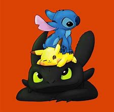 Image result for Stitch Pikachu Toothless