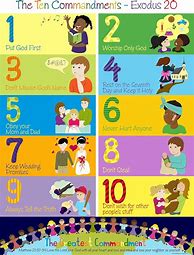 Image result for 10 Commandments Kids