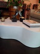 Image result for White Oval Lacquer Coffee Table