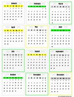 Image result for Mini Monthly Calendar Printable