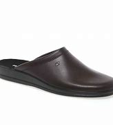 Image result for Men's Leather Mule Slippers with Memory Foam
