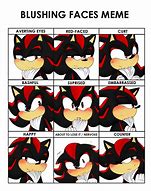 Image result for Shadow the Hedgehog Blushing Meme