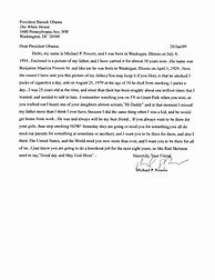 Image result for Examples of Letters to the President