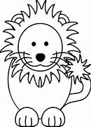 Image result for Happy Lion Clip Art Black and White