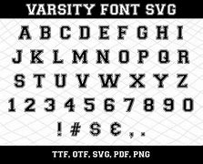 Image result for Varsity Font Number 36