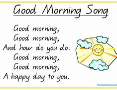 Image result for Good Morning Song