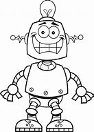 Image result for Robot Head Cartoon Black and White