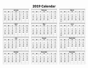 Image result for 2019 Calendar Full