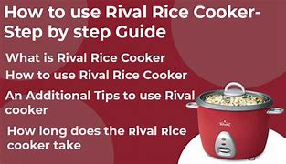 Image result for Directions for Rival Rice Cooker