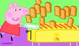 Image result for Peppa Eating Bread Cartoon