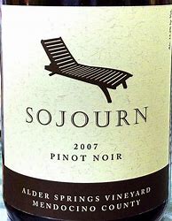 Image result for Sojourn Pinot Noir Alder Springs