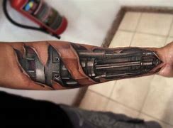 Image result for Cyborg Arm Tattoo Designs