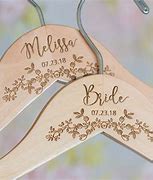 Image result for Bridal Dress Hanger with Name