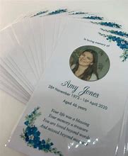 Image result for Laminated Funeral Cards