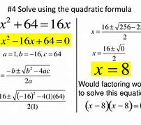 Image result for Formula to Solve Quadratic Equation