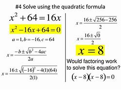 Image result for Using Quadratic Formula to Solve Quadratic Equations Khan Academy
