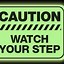 Image result for Caution Stairs Safety Sign