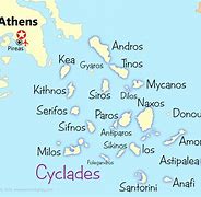 Image result for Map of Cyclades