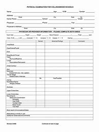 Image result for Physical Exam Template