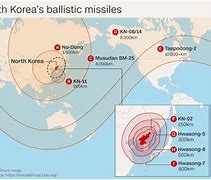 Image result for North Korea Missile Range Map
