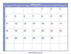 Image result for June 2018 Calendar USA Pedia