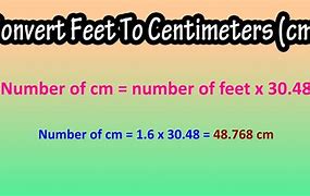 Image result for Ft. to Cm Formula