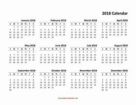 Image result for 2018 Full Year Calendar Printable