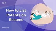 Image result for Mention Patents in Resume