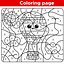 Image result for Large Print Color by Number Coloring Books by Thunder Bay