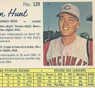 Image result for Ken Hunt Post Cereal Baseball Cards