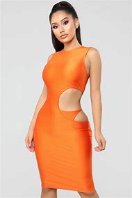 Image result for Fashion Nova Orange Dress