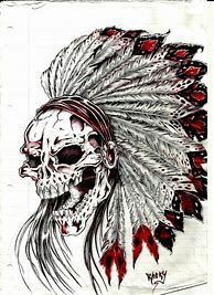 Image result for Indian Skull Art