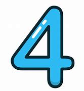 Image result for Blue Number 4 Icon