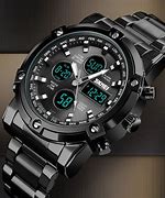 Image result for Men Stainless Steel Digital Watches