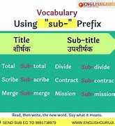 Image result for Sub Prefix