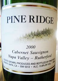 Image result for Pine Ridge Cabernet Sauvignon Rutherford