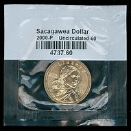 Image result for 2000 P Sacagawea Dollar Uncirculated Mint 60