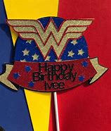 Image result for Wonder Woman Cake Topper Birthday