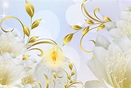 Image result for White and Gold Floral Wallpaper