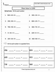 Image result for Expanded Form 2nd Grade Math Worksheets