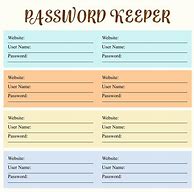 Image result for Password Keeper Printable