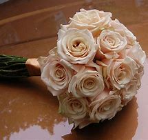 Image result for Champagne Tea Rose Bouquet