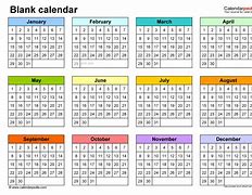 Image result for Year-Long Calendar One Page