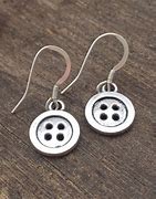 Image result for silver buttons earring