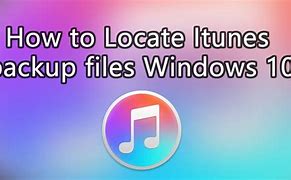 Image result for How to Find iPhone Backup On Windows 10