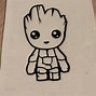 Image result for Baby Groot Black and White