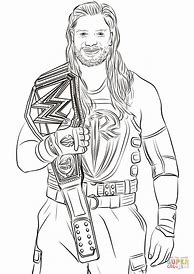Image result for WWE Roman Reigns Coloring Pages