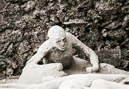 Image result for Mount Vesuvius Pompeii Ash People