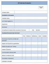 Image result for HR Evaluation Form