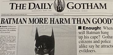 Image result for Gotham Newspaper Batman